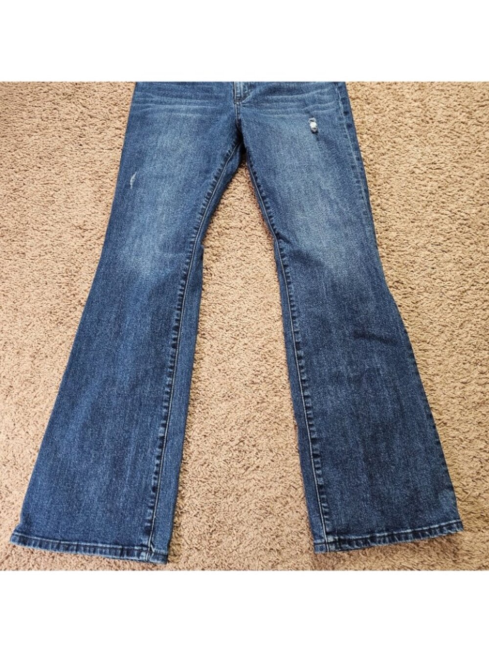 KUT from the Kloth Jeans Bootcut Womens 12 Blue Nicole Denim Stretch Distressed - Picture 3 of 8